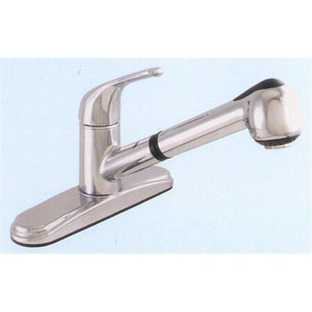 Ldr Industries 012 10345CP Non-Metallic Construction Single Handle Kitchen Faucet 180456584